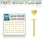18bxvhr box w gold plated silver nose bones w heart top