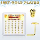 18svpa36 caja display 36 piercing nariz plata 925 0 6mm oro 18 kts pina distribuidor