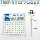 18y14xc caja display piercing nariz doblar tu mismo plata 925 0 6mm oro 18 kts cristal claro redondo 2mm distribuidor