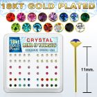 18y19xm caja display piercing nariz doblar tu mismo plata esterlina 925 0 6mm oro 18 kts cristal 2 5mm al por mayor