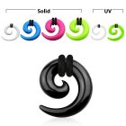 accor expansor espiral acrilico solido colores uv anillos goma venta