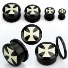 afpj dilatacion plug tornillo acrilico negro logo cruz hierro mayorista