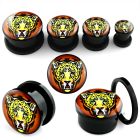 afppp dilatacion plug tornillo acrilico negro logo cabeza jaguar estilo arte tatuaje venta