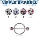 afrnpe5 316l steel nipple shield w 2 5mm multi crystal balls