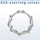 agsep12j anillo septum falso plata 925 1mm fina cuerda envuelta alrededor todo anillo 12mm venta