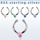 agsepo3 falso septum plata 925 1mm unico opalo 3mm centro 12mm distribuidor mayorista