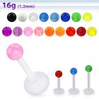 albuvb3 bio flex labret w 3mm acrylic uv ball
