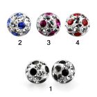amfr5 bola 5mm multi cristal ferido puntos rosca al por mayor