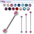 bbcc38 barbell industrial acero quirurgico bolas 5mm joya orientada hacia frente venta