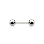 bbeb4 316l steel eyebrow or helix barbell with 4mm ball