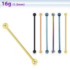 bbeitb barbell industrial acero quirurgico anodizado bolas 4mm venta