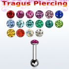 bber38 316l steeltragus barbell w 3mm top lower 3mm ball