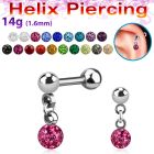 bber45b helix barbell with 4mm ball dangling ferido crystal