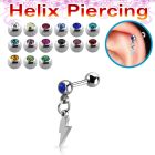 bber80 barbell helix acero quirurgico bola 4mm joya bisel bola 4mm acero liso colgante acero liso rayo venta