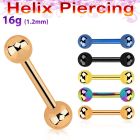 bbert20 piercing helix barbell acero quirurgico anodizado bola 4mm distribuidor