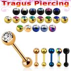 bbert35 anodized 316l steel tragus barbell w 4mm bezel jewel