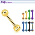 bbetb anodized 316l steel eyebrow helix barbell with 3mm ball