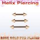 bbettcn barbell ceja helix acero 316l pvd oro rosa conos 3mm venta