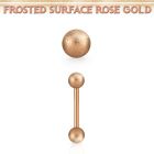 bbettfo3 barbell ceja acero 316l pvd oro rosa bolas acero esmerilado 3mm distribuidor