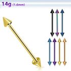 bbitcn4 barbell industrial acero quirurgico anodizado conos 4mm al por mayor
