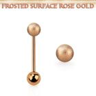 bbttfo5 barbell lengua acero 316l pvd oro rosa bola acero esmerilado 5mm bola acero liso 5mm inferior venta