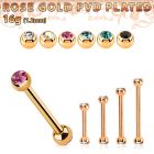 bbttjb25 banana ceja acero pvd oro rosa bolas 2 5mm joya cristal bisel venta