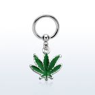 bcrg432 aro bola presion acero 316l hoja marihuana colgado pintada verde venta