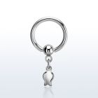 bcrg767 aro acero quirurgico 316l bola presion colgante tulipan plata mayorista