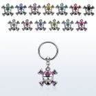 bcrssk4 aro bola presion acero 316l calavera cristal huesos cruzados distribuidor