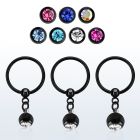 bcrtsjb aro bola presion acero 316l pvd negro bola multi cristal 5mm colores venta