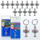 blcp694 piercing falso clip ombligo cruz calabera ojos cristal 1 pieza venta