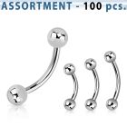 blk18a bulk of 316l steel eyebrow bananas with 3mm balls