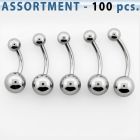 blk196 bulk of 316l steel belly bananas with 5 8mm ball