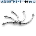 blk19c bulk of 316l steel eyebrow bananas with 2mm cones