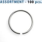 blk223a bulk of 100 pcs of 0 8mm surgical steel seamless ring