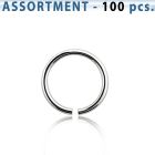blk223b surtido piercings 100 aros continuos acero quirurgico 1mm distribuidor mayorista