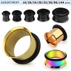 blk251 surtido piercings surtido 30 144 dilataciones tunel flare unico acero quirurgico pvd anillo goma distribuidor mayorista