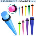 blk301 acrylic solid colored tapers with double o ring