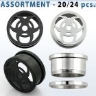 blk306 surtido piercings 24 dilataciones tunel tornillo acero brillo espejo acero anodizado al por mayor