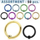 blk393 top pvd plated 316l ball closure ring with 2 5mm ball
