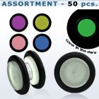 blk415 surtido piercings 50 plugs falsos magneticos brillan oscuridad anillos goma mayorista