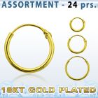 blk429 surtido piercings 24 pares aros oreja agujero plata esterlina 925 oro 18 kts distribuidor