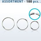 blk435 bulk 925 sterling silver seamless nose hoops 1mm