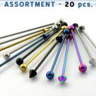 blk45 polished anodized 316l steel industrial barbell