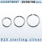 blk517 surtido piercings 100 aros continuos plata 925 distribuidor