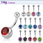 bn1cl piercing ombligo acero quirurgico bola grande joya bisel 10mm bola acero liso distribuidor mayorista