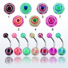 bndxf 316l steel belly banana with 5 8mm spider web ball