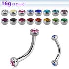 bnehjb3 banana ceja acero quirurgico bolas media joya bisel 3mm mayorista