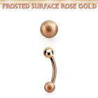 bnett1fo banana ceja acero 316l oro rosa bola acero esmerilado 3mm bola acero liso 3mm distribuidor mayorista