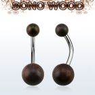 bngsn piercing ombligo organico barra 316l bolas madera sono 5 8mm distribuidor